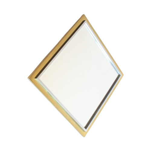 Belgo Chrome Diagonal Hanging Mirror, 1970S.