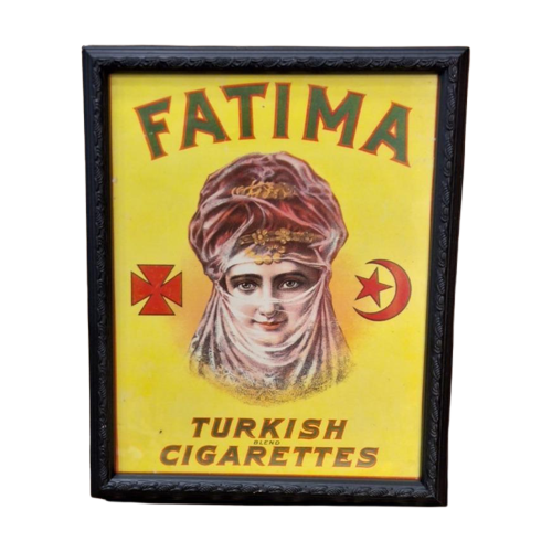 Ingelijste Reclame Van Fatima Turkish Blend Cigarettes.