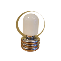 Vintage Space Age Chromen Melkglas Tafellamp Bureaulamp Lamp