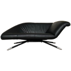 Leolux El Nido Design Bank, Tweezits. Zwart Leder. thumbnail 1