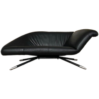 Leolux El Nido Design Bank, Tweezits. Zwart Leder.