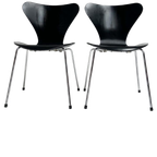 Set Van 2 Model 3107 Stoelen Van Arne Jacobsen, 1990's thumbnail 1
