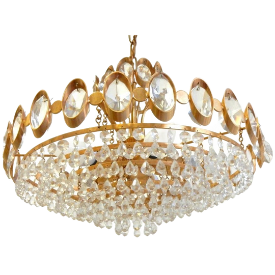 Vintage Kroonluchter Palwa Palme Walter Lamp Hanglamp 60s 1