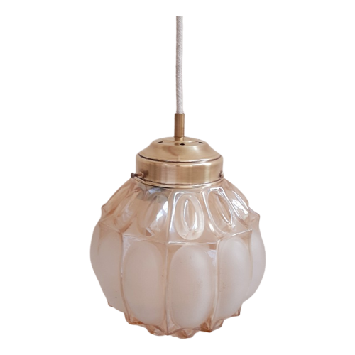 Vintage Hanglamp Glazen Bol Jaren 60 Reliving