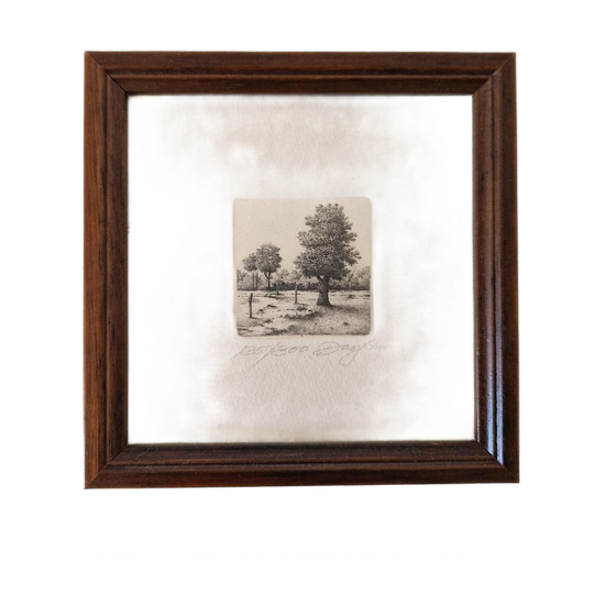 Antieke Ets Of Gravure Gesigneerd En Genummerd In Lijst 1