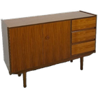 Teak Fineer Dressoir Met Ronde Knop En Lades Nr. 2 thumbnail 1
