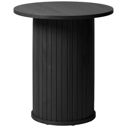 By fonQ | Alon Bijzettafel Pilaar 50 Cm Zwart Eiken 1