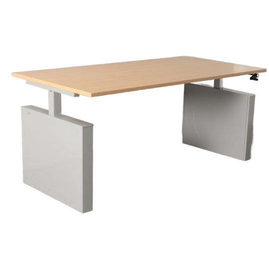 Rohde & Grahl Bureau, Eiken Blad, 180 X 90 Cm, Hoogte Instelbaar Onderstel D.m.v. Handslinger 1