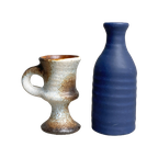 Set Van 2 Vintage Keramiek Vaasjes, Vest Van Woerden thumbnail 1
