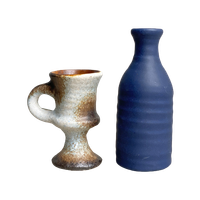 Set Van 2 Vintage Keramiek Vaasjes, Vest Van Woerden