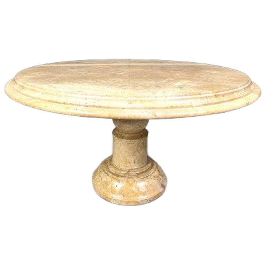 Vintage Round Italian Marble Coffee Table, 1960s 1