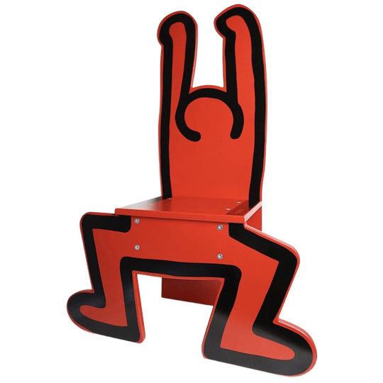 Keith Haring Kinderstoel / Decoratief Object Rood (nieuw!) 1