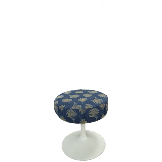 Space Age Wit Metalen Tulip Kruk, Stool 1