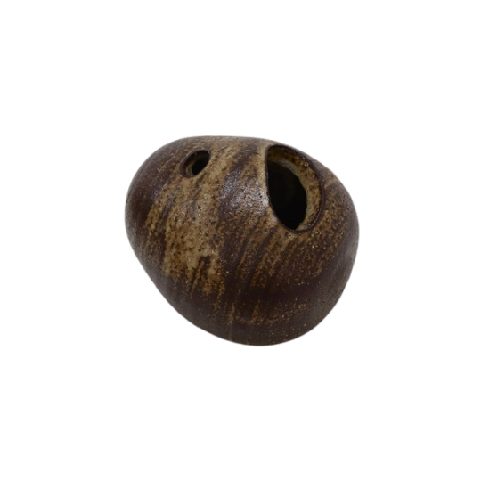 Large Studio Ceramic Free Form Pebble Stone Vase By Jaan Mobach 1967 1