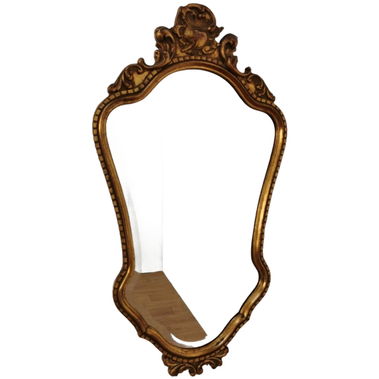 Barok Rococo Regency Spiegel Kuifspiegel Schouwspiegel Goudkleurig 9 1