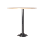 Solidesk Statafel, Bladkleur Naar Keuze, 120 Cm Ø, Zwart Vaste Hoogte Onderstel thumbnail 1