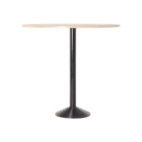 Solidesk Statafel, Bladkleur Naar Keuze, 120 Cm Ø, Zwart Vaste Hoogte Onderstel