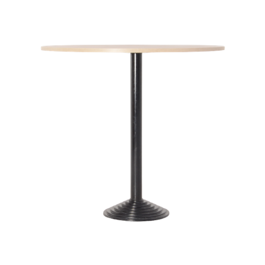Solidesk Statafel, Bladkleur Naar Keuze, 120 Cm Ø, Zwart Vaste Hoogte Onderstel 1