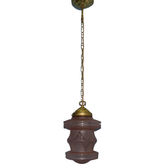 Een Unieke Zeldzame Art Deco Hanglamp Uit Frankrijk 1