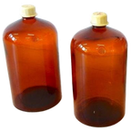 Xxl Retro Vintage Apothekersfles Vaas Fles Glasjaren 60 / 70 thumbnail 1