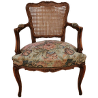 Brocante Vintage Franse Louis Xv Stoeltje, Fauteuil 904 thumbnail 1