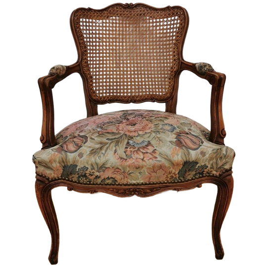 Brocante Vintage Franse Louis Xv Stoeltje, Fauteuil 904 1