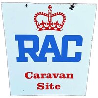 Dubbelzijdig Emaille, Geëmailleerd Bord Rac Caravan Site👑