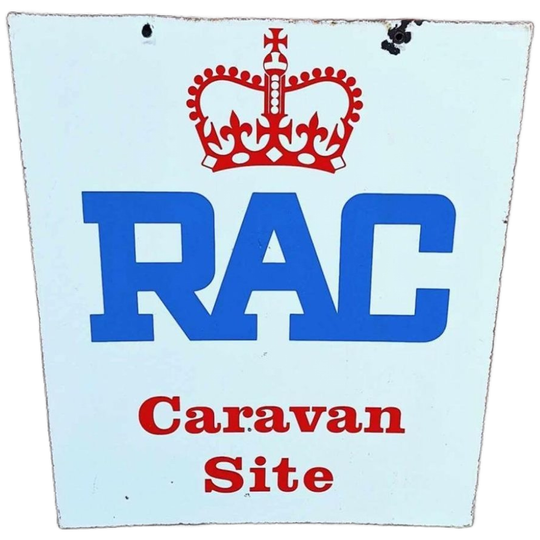 Dubbelzijdig Emaille, Geëmailleerd Bord Rac Caravan Site👑 1