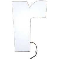 Mega Grote Vintage Reclameletter, Gevelletter, Doosletter R