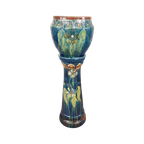 Grote Bloempot Op Staander In Vlaams Aardewerk thumbnail 1