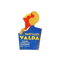 Art Deco Reclameplaat Pastilles Valda.