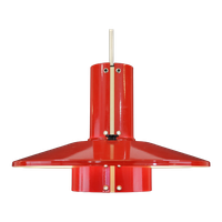 Postmoderne Rode Hanglamp Ontworpen Door Mogens Davidsen Voor Sc Sorensen - Model Flipper Line 19