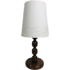 Houten Lamp Met Witte Geborduurde Kap thumbnail 1