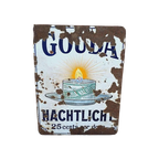 Antiek Emaille Bord Gouda Nachtlicht, 25 Cents Per Doosje. thumbnail 1