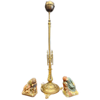 Antieke Neoghotische Kerk Lantaarn / Messing Kerk Vloer Lamp / Kerk Kandelaar ( Church Lantern) thumbnail 1