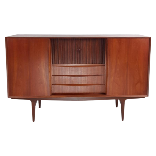 Vintage Deens Teak Houten Wandkast | Sideboard | Dressoir