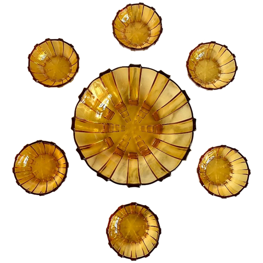 Josef Inwald Art-deco Glazen Schalen Set 1