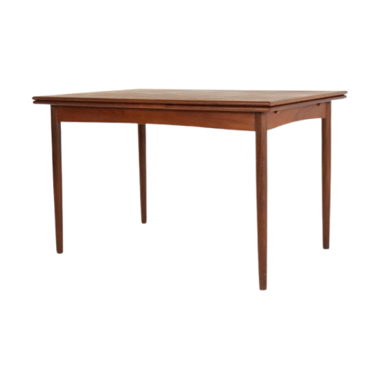 Deens Teak Verlengbare Rechthoekige Eettafel Eetkamertafel Tafel 'Nymark" 1