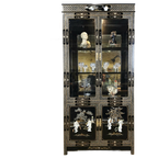 Vintage Chinese Vitrinekast / Aziatische Kast / Chinoiserie / Oosterse Kast / Display Cabinet / Bohemian Kast thumbnail 1