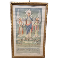 1163 Vintage Lijst Maria Congregatie Brocante Heilige Maria