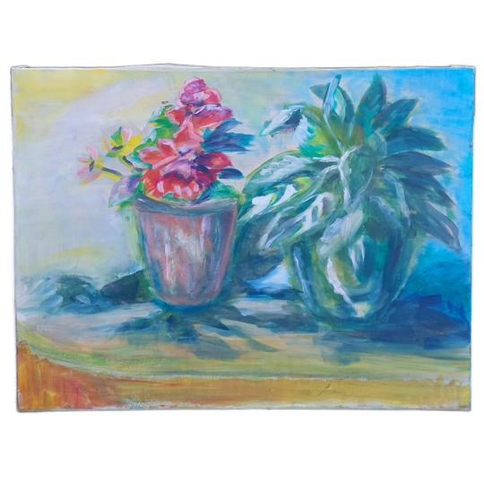 Origineel Acrylschilderij. Groen, Meerkleurig Schilderij 1