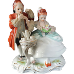 1442 Porseleinen Biscuit Beeldje  Liefdes Afbeelding thumbnail 1