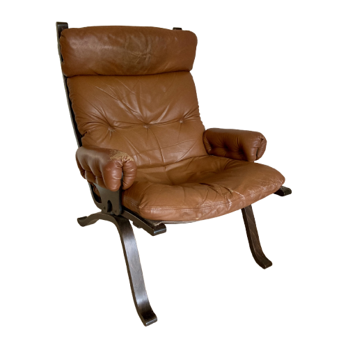 Mid-Century Bruin Fauteuil