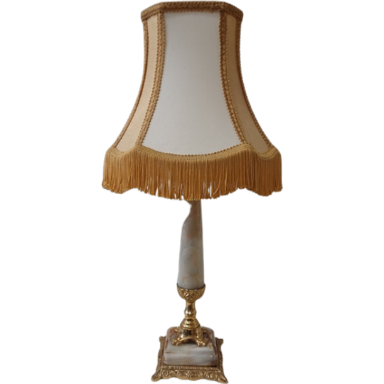 2138 Hollywood Regency Beige Tafellamp Schemerlamp 1