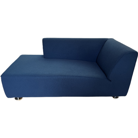Gelderland 4800 Armrechts 2-Zits Chaise Longue Met Stof Kvadrat 632 Blauw 1