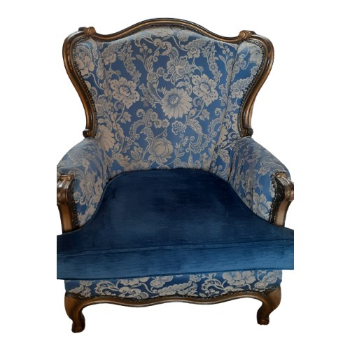 Klassiek Blauw Fauteuil