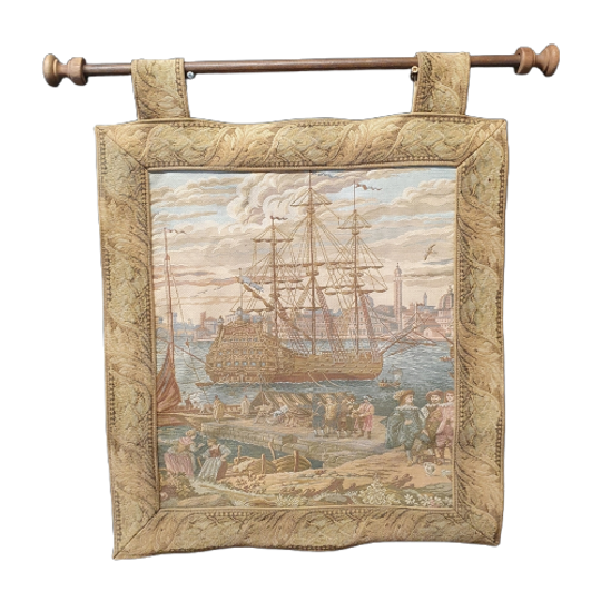 2145 Gobelin Met Zee Haven Landschap 1