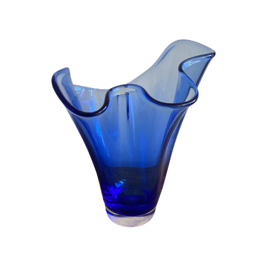 Blauwe Zakdoek Vaas Anker Iversen Stijl 1