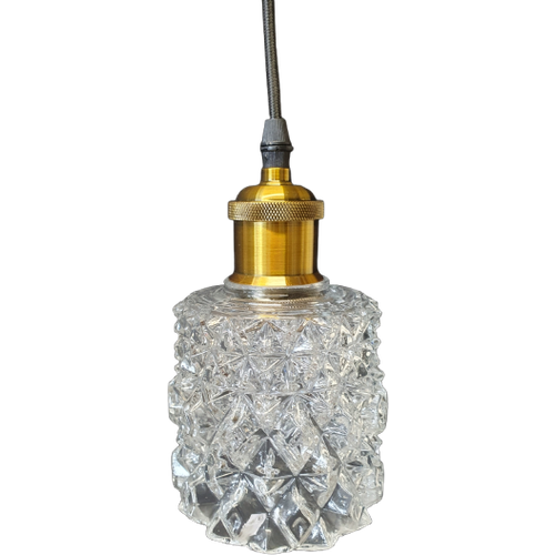 1945 Vintage Glazen Hanglamp Hanglampje Lampje Lamp