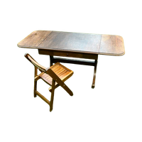 Klassiek Koperkleurig, Bronskleurig Mini Bureau En Mini Stoel
